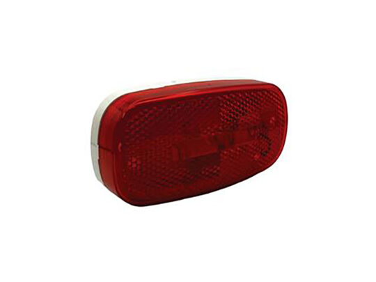 L907 Oblong Reflex Incandescent Marker Light, White Base