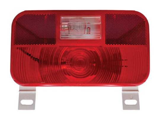 L971 Incandescent Rectangular License Light & Bracket & Back Up With Reflex