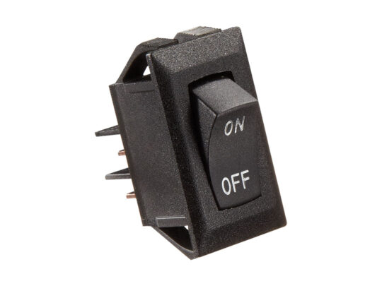 S269 Rocker Switch w/Silver text, 10 A, On/Off - SPST