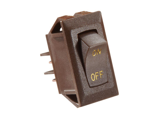 S273 Rocker Switch w/Gold text, 10 A, On/Off - SPST