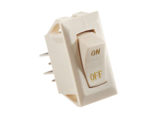 S279 Rocker Switch w/Gold text, 10 A, On/Off - SPST
