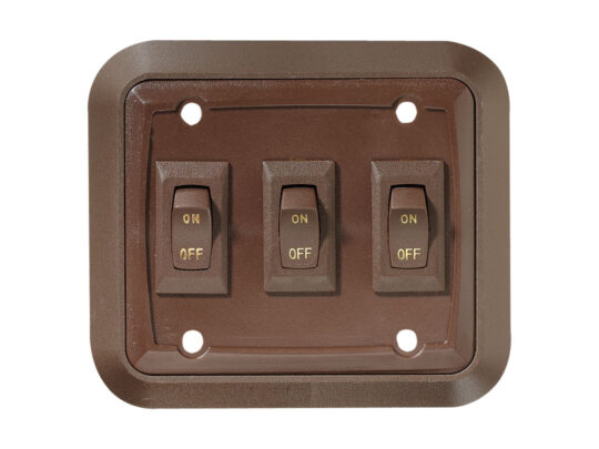 S659 Triple Wall Plate Switch, On/Off - SPST